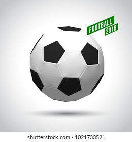 Soccer ball - modern vector realistic isolated clip art