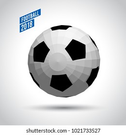 Soccer ball - modern vector realistic isolated clip art
