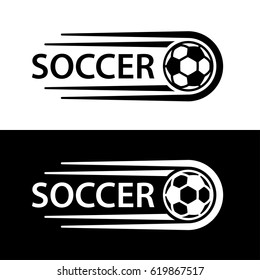 soccer ball motion line symbol vector