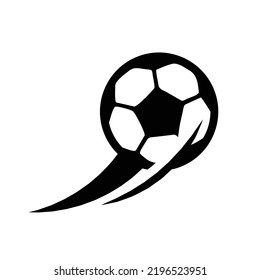 Soccer Ball Motion Shown Swoosh Trails Stock Vector (Royalty Free ...