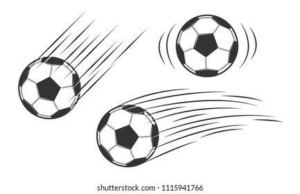 Soccer ball in motion. Vector illustration