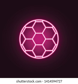 soccer ball neon icon. Elements of web set. Simple icon for websites, web design, mobile app, info graphics
