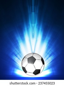 soccer ball in neon lines