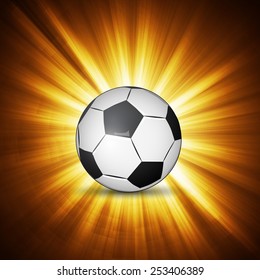 soccer ball in neon lines