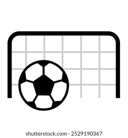 soccer ball net icon clip art. football or soccer ball icon clip art isolated in white background vector illustration