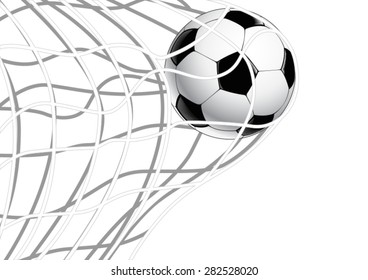 Soccer Ball in net - illustration

