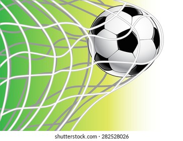 Soccer Ball in net - illustration
