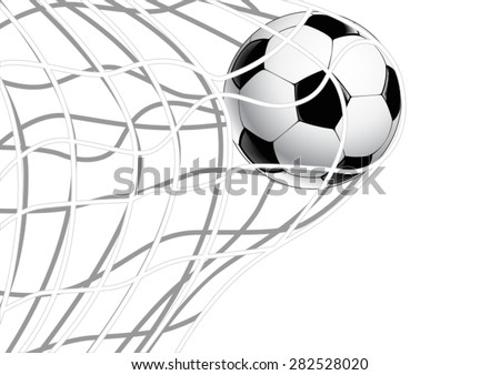 Soccer Ball in net - illustration
