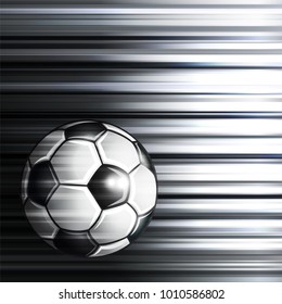 Soccer ball on abstract background. Vector illustration.