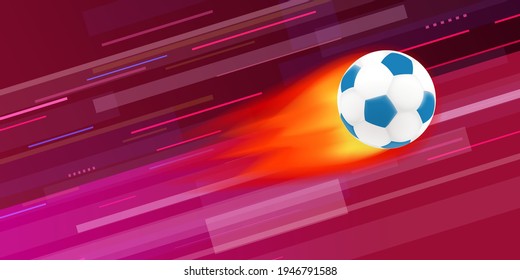 Soccer ball on abstract background vector illustration
