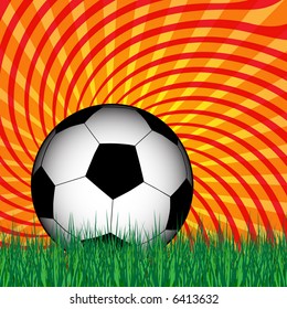 the soccer ball on abstract background