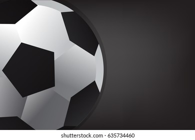soccer ball on black background