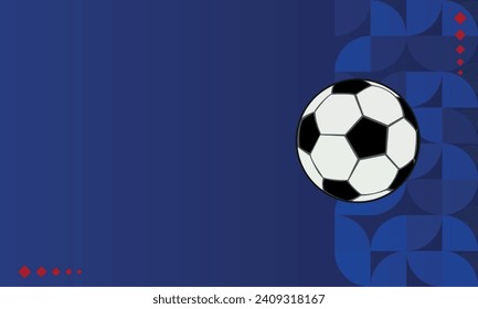 soccer ball on blue background illustration