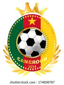 Soccer ball on Cameroon flag