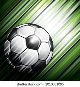 Soccer ball on colorful background. Vector illustration.
