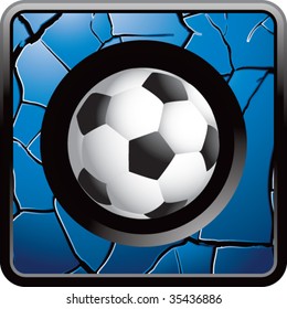 soccer ball on cracked web icon