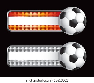 soccer ball on diamond checkered banners