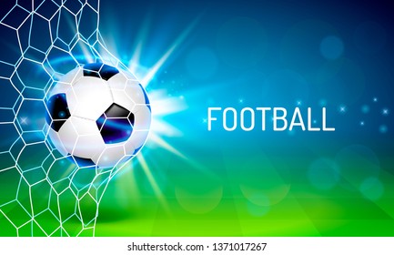 Soccer ball on the field. Cover background. Vector illustration