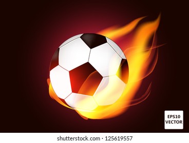 Soccer ball on Fire