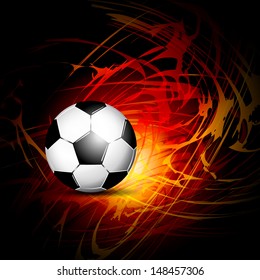 Balón de fútbol en llamas
