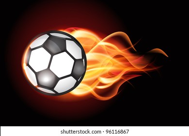 Soccer ball on fire