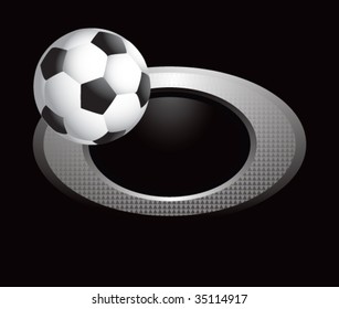 soccer ball on glossy diamond web button