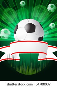 soccer ball on grass, eps10 format