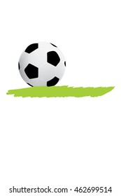 Soccer ball on grass vector