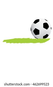 Soccer ball on grass vector