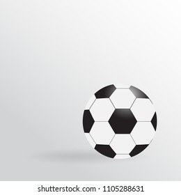 Soccer ball on a gray background. Vector illustration.