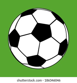 soccer ball on a green background
