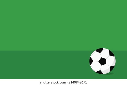 soccer ball on green background