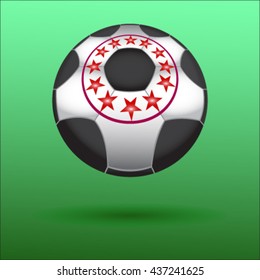 soccer ball on a green background