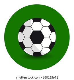 Soccer ball on a green background