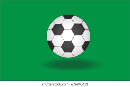 Soccer Ball on green background