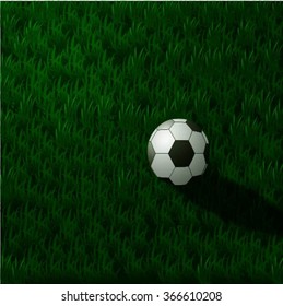 soccer ball on green grass. vector illustration EPS10