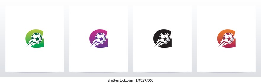 Soccer Ball On Letter Logo Design G