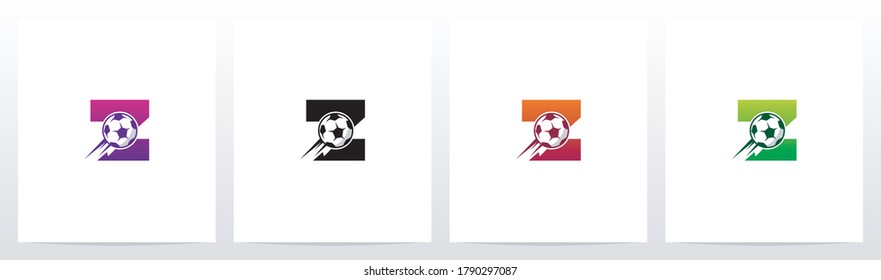 Soccer Ball On Letter Logo Design Z