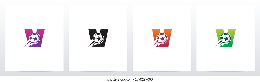 Soccer Ball On Letter Logo Design V