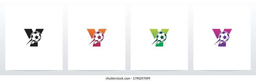 Soccer Ball On Letter Logo Design Y