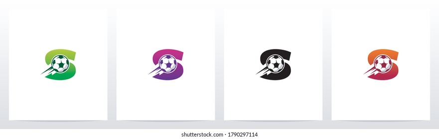 Soccer Ball On Letter Logo Design S