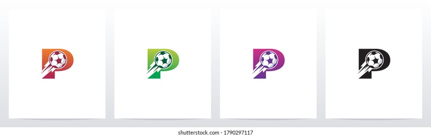 Soccer Ball On Letter Logo Design P