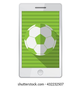 Soccer ball on mobile phone