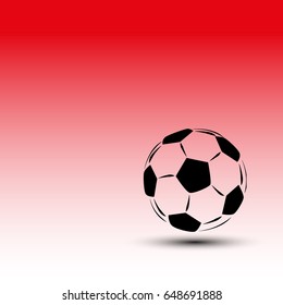 Soccer ball on a red background

