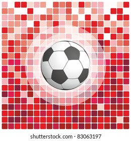 soccer ball on a red background