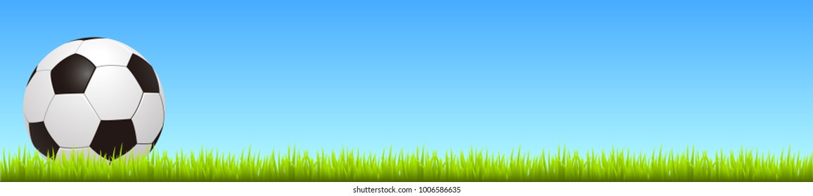 Soccer ball on grass– stock vector