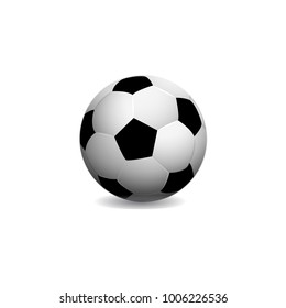 Soccer ball, on white background, vector