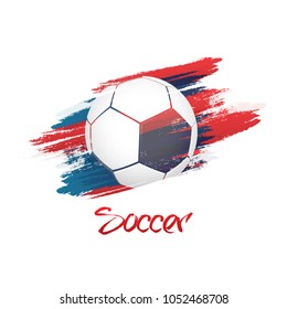 Soccer ball on white background, colormesh effect.