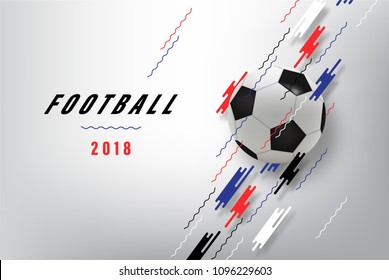 Soccer ball on white background. Vector illustration