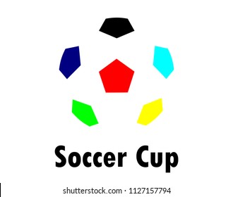 Soccer ball on white background. Vector image